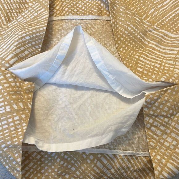 Vineyard Vines Tunic Linen Dress Size 14 Tan Lattice - Picture 6 of 9